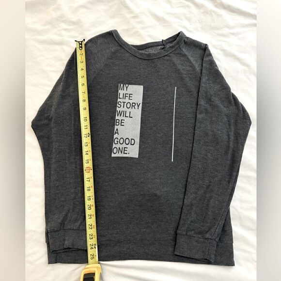 good hYOUman charcoal gray sweatshirt with inspirational text on the front.M - Picture 1 of 8